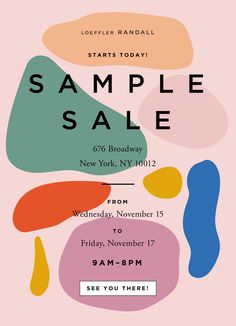 the sample sale is now on