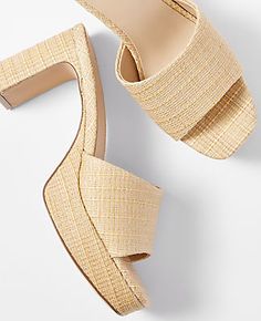 Elevate your style with the Ann Taylor Platform Mule Sandals, a perfect blend of sophistication and comfort. These sandals feature a chic open-toe design and are crafted from a unique mix of materials including 45% cotton, 35% nylon, and 20% jute, offering both durability and breathability. Ideal for the fashion-forward woman, these sandals come in a natural color that complements any outfit.

- Size: 10
- Gender: Female
- Color: Natural
- Material: Cotton, Nylon, Jute blend
- Heel Height: 3 1/4 Chic Open Toe Platform Slippers With Textured Footbed, Spring Open Toe Platform Slippers With Textured Sole, Spring Platform Slippers With Heel Loop And Round Toe, Spring Wedge Sandals With Textured Footbed, Textured Footbed Open Heel Wedge Sandals For Spring, Summer Closed Toe Mules With Textured Footbed, Spring Platform Slippers With Textured Wedge Heel, Spring Wedge Heel Platform Slippers With Textured Footbed, Spring Platform Slippers With Textured Footbed And Wedge Heel