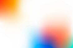 a blurry image of an orange, blue and green color scheme with white background