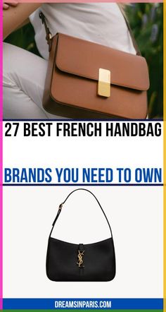 Want to buy yourself a French handbag but not sure what to get? This post will show you the best French handbag brands every classy woman should own! Best bags to buy in Paris| The ultimate guide to French Parisian style| Affordable handbags from France| The French handbag brands| Chick French handbags to carry| Designer-worthy French handbags Parisian Bag Style, French Amazon Finds, Parisian Handbag, French Parisian Style, French Handbags, Affordable Handbags, Handbag Brands, Classic Purse, Timeless Bags