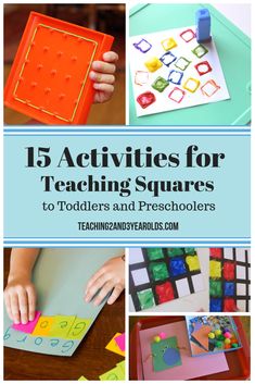 15 activities for teaching squares to toddlers and preschoolers