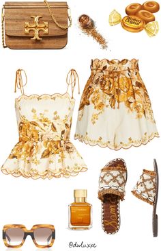 Polyvore Outfits Summer, Chic Resort Wear, Werthers Original, Summer Business Casual Outfits, Twin Outfits, Jupe Short, Romantic Outfit, Event Outfit, Cute Comfy Outfits