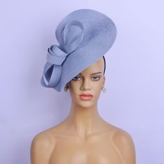 Hello!Welcome to our shop of  365daysCreations product information: Season:All Season Gender:Female Occasion:Party,Wedding,Melbourne cup,Kentucky Derby Material:PP straw With 1.2cm satin headband at the back Color:blue ivory Royal Ascot Event Costume Hats And Headpieces, Structured Crown Costume Hat For Royal Ascot, Evening Fascinator With Pinched Crown For Kentucky Derby, Costume Hats And Headpieces For Royal Ascot, Evening Hat Fascinator For Royal Ascot, Curved Brim Headpieces For Royal Ascot Event, Chic Structured Crown Fascinator For Church, Structured Crown Fascinator For Royal Ascot Races, Formal Boater Hat For Royal Ascot