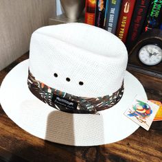 New With Tag . Smoke Free Home White Casual Panama Hat For Outdoor, Casual White Panama Hat For Outdoor, Casual Flat Brim Panama Hat, Casual Panama Hat With Flat Brim, Casual Panama Hat With Flat Bill For Travel, Casual White Flat Brim Fedora, Casual White Hat Bands For Outdoor, Casual White Hat Band For Outdoor, White Casual Fedora For Outdoor