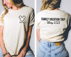 Disney Shirt Family, Disney Team Shirts, Cute Disney Family Shirts, Disney Group Shirts Matching, Sisters Disney Shirts, Disney First Trip Shirts, Disney Matching Outfits Family Vacations, Disney Trip Tshirt Ideas, Disney Parks Shirts