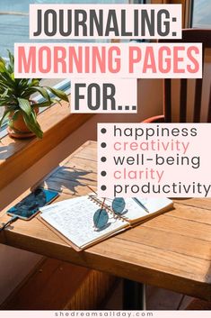 Morning Pages are amazing. Journal in the morning for happiness, increased creativity, clarity and become more productive. The Morning Pages is a concept taught by Julia Cameron in her book, The Artist Way and it has changed my life for the better. Now I sincerely hope this way of journaling in the morning will help you too. Wake up 30 minutes earlier and implement this life changing habit. #morningroutines #personaldevelopment The Artist Way, Artist Way, Artists Way, Happy Tips, Conversation Starters For Kids, Notebook Collage, Morning Journal Prompts, Goal Setting Planner, Become More Productive