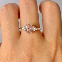 Size 9 And 10 Oval Morganite Rings, Sterling Silver With Cubic Zirconia On Either Side. Brand New, Don’t Fit Me And I Ordered A Different Size, The Merchant Accidentally Sent Me Duplicates And Told Me To Keep These Instead Of Returning Them. Pink Moissanite Engagement Ring, Emerald Ring Design, Oval Morganite Ring, Crystal Engagement Rings, Pink Diamond Engagement Ring, Silver Rings For Women, Timeless Ring, Morganite Engagement, Sterling Silver Engagement Rings