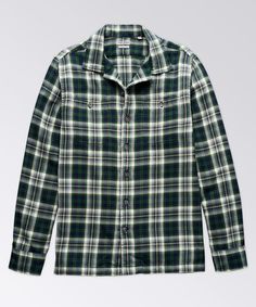 The old-school long-sleeve camp shirt gets fine-tuned in a medium weight brushed cotton that works great on its own or layered. The plaid patterns draw inspiration from classic 1950s flannels. Straight bottom with side vents. 100% Brushed Cotton Open collar Two chest pockets Signature locker loop Imported Machine wash Cheap White Buttoned Camp Shirt, Affordable Camp Shirt With Pockets For Outdoor, Cheap Camp Shirt With Pockets For Outdoor, Cheap Relaxed Fit Camp Shirt For Outdoor, Cheap Everyday Men's Camp Shirt, Men's Cheap Camp Collar Shirt, Cheap Spring Camp Shirt With Buttons, Cheap Cotton Camp Shirt For Work, Cheap Green Men's Camp Shirt