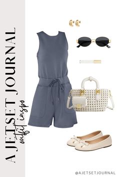 Elevate your romper with these five chic outfits! See how a white romper outfit pairs perfectly with ballet flats and a cream bag, or a dark gray romper that shines with light beige accessories. These romper outfit ideas will help you create a cute romper outfit for any event or season. Romper Dress Outfits, White Romper Outfit, Romper Outfit Ideas, Beige Accessories, Cream Bag, Gray Romper, Comfy Casual Outfits