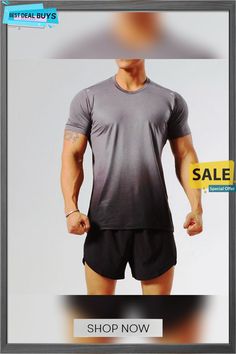 Men's Running Shirt Gym Shirt Short Sleeve Tee Tshirt Athletic Athleisure Breathable Soft Sweat Wicking Running Jogging Training Sportswear Activewear Color Gradient Dark Grey Wine Red Dark Green Gray Moisture-wicking Athleisure T-shirt, Athletic Heather Moisture-wicking T-shirt For Gym, Gray Athleisure T-shirt For Running, Sporty Dri-fit T-shirt For Gym, Gray Moisture-wicking Short Sleeve Activewear, Summer Training T-shirt With Crew Neck, Sporty Gray T-shirt For Running, Summer Crew Neck T-shirt For Light Sports, Breathable Sportswear T-shirt