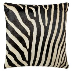 Denver Zebra Print Cowhide Pillow-Accessories-High Fashion Home Zebra Print Decor, Animal Print Upholstery, Art Deco Garden, Zebra Decor, Cowhide Pillow, Living Room Boho, African Inspired Decor, Fabric Bench, Cowhide Pillows