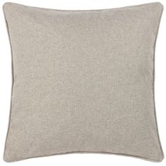 a light gray pillow on a white background