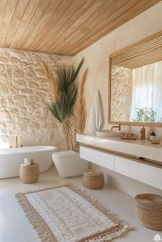 Surf House Decor, Bali Style Interior, Wabi Sabi Interior, Bad Boho, Serene Bathroom, Sauna Bathroom Design, Dream Apartment Decor, Luxurious Kitchens, Home Yoga Room