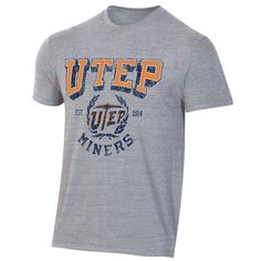 Looking for the perfect way to show which NCAA team you're rooting for? Add this short sleeve tee to your wardrobe lineup! This athletic fit crew neck tee puts your team front and center with your officially licensed college team graphic. The soft fabric is perfect for all day wear that'll keep fans comfortable from kickoff at the first home game to the playoffs & beyond! Pre-shrunk Heather Grey T-shirt For Fan Merchandise, Athletic Heather Crew Neck T-shirt For Fan Gear, Heather Grey Crew Neck T-shirt For Fan Merchandise, Athletic Heather Short Sleeve Fan Merchandise T-shirt, Tri-blend Crew Neck T-shirt With Team Logo, Tri-blend Graphic Tee For Sports Events, Graphic Tee Tri-blend T-shirt For Sports Events, Heather Grey Crew Neck Sports T-shirt, Athletic Heather Short Sleeve T-shirt With Logo