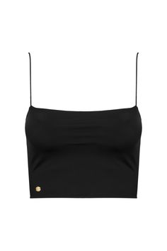 Agata Strappy Back Spaghetti Strap Cropped Tank - Sway Tops pole dance ECONYL® Regenerated Nylon Let Your Hair Down, Black Crop Top, Everyday Moments, Sweet Taste, Not Afraid, Black Crop, Vintage Vibes, School Days, Down Hairstyles