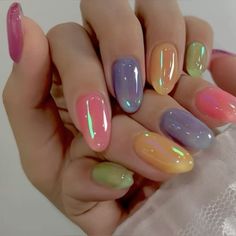 Unghie Nail Art, Colorful Nails, Pretty Gel Nails, Really Cute Nails, Fire Nails, Dream Nails, Funky Nails, Pretty Acrylic Nails, Fluttershy