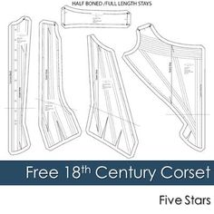 18th Century Corset Pattern, 18th Century Dress Pattern, 18th Century Stays Pattern, Free Corset Pattern, Stays Pattern, 18th Century Dress, 18th Century Clothing