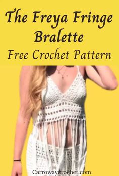 Make a cute fringe crochet bralette for summer fun and festival fashion. This free crochet pattern is easy to follow. If you love boho style this is for you. #bohofashionsummer #bralette #crochetbralette #crochetinspiration #summerstyle Crochet Bralette Top, Fringe Crochet, Boho Wear, Cute Fringe