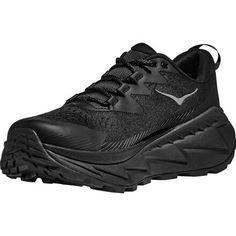 For those looking for a hybrid hiking shoe with superior walking comfort, a recycled construction, and excellent traction, look no further than the HOKA Skyline-Float X Shoe. This neutral hiking shoe keeps us stable on our feet as we climb to new heights thanks to a Vibram XS Trek outsole, while the one-piece engineered mesh upper offers superior breathability to keep us feeling fresh all day long. Black Low-top Rugged Trail Running Shoes, Rugged Black Low-top Trail Running Shoes, Rugged Impact-resistant Sneakers For Sports, Rugged Impact Resistant Trail Running Shoes For Sports, Low-top Impact Resistant Trail Running Shoes For Hiking, Rugged Impact-resistant Sneakers For Trail Running, Rugged Low-top Trail Running Shoes For Sports, Black Rugged Trail Running Shoes For Sports, Rugged Black Trail Running Shoes For Sports