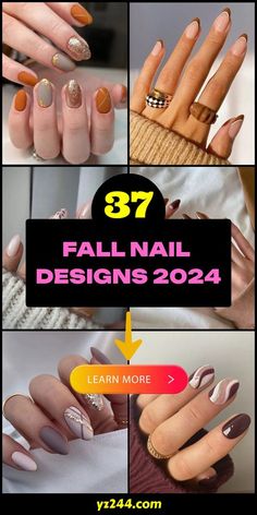 Autumn Almond Nails Design, Fall Short Almond Nails Ideas, Short Almond Nails Designs Fall 2024, Short Oval Fall Nails, Fall Nails Almond Shape Short, Fall Almond Nails Designs, Fall Almond Shaped Nails, Short Almond Fall Nails, Fall Nail Designs Simple