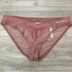 Nwot Victoria’s Secret Woman’s Bikini Dark Pink Panties Size Xl Pink Stretch Lined Bottoms, Victoria's Secret Pink Beachwear Bottoms, Red Trench Coat, Brown Fashion, Pink Brown, Designer Collection, Dark Pink, Victoria's Secret Pink, Secret Pink