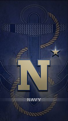 the navy wallpaper with an anchor and star