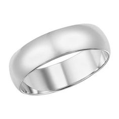 This low-dome styled, band features a high polished finish for a sleek look. 14K White Gold 3MM Stock size is 5 Classic Dome Ring With Polished Edges For Anniversary, Wedding Ring With Smooth Bezel And Thick Band, Modern White Gold Wedding Ring With Thick Band, Classic Formal Dome Ring With Polished Edges, Modern Wedding Bands With Thick Band, Classic Bands With Smooth Finish For Anniversary, Classic Thick Band With Polished Finish, Modern Smooth Bezel Bands For Formal Occasions, Classic Dome Ring With Smooth Bezel For Formal Occasions