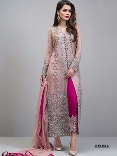 "PRODUCT DESCRIPTION  *EXCLUSIVE DESIGNER PAKISTANI STYLE INDIAN SUIT COLLECTION* TOP:GEORGETTE WITH EMBROIDERY BOTTOM:JACQUARD DUPATTA:NAZMEEN *FORM:SEMI-STITCHED* *SIZE:CAN BE STITCHED UPTO 42\"* WASH CARE:DRY CLEAN *PACKAGE CONTENT:1 TOP , 1 BOTTOM , 1 DUPATTA* Suit can be stitched on request with extra charges. ✤Suit Stitching :  ➜The Suit shown in this picture is for representation purposes only.Actual Pics are attached. ➜I do all types of Suit stitching at an additional charge. It will take 7 to 10 days for stitching Suit. Please contact me for stitching Suit.  ✤ Washing Instructions: Do not machine wash. Only Dry Clean recommended. ✤Color :  ➜As shown in Picture.  ➜Disclaimer: There might be slight color tone variation due to different mobile display resolution and photographic ligh Zainab Chottani Party Wear, Anarkali Jacket, Natasha Khan, Suits Pattern, Rose Gold Jacket, Organza Kurta, Zainab Chottani, Wedding Wardrobe, Pink Chiffon Dress