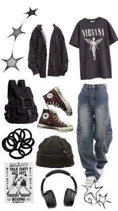 (photo not mine) Boy Styles Outfits, Emo Fits 2000s Men, 2000s Grunge Male, Fall Outfit Inspo Aesthetic Men, Grunge 1990s Style, Men Outfit Collage, Light Grunge Outfits Men, Midwestern Emo Outfit Men