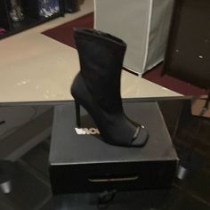 You Interest Me Open Toe Booties Black Open Toe Boots For Night Out, Black Fitted Open Toe Boots, Chic Black Open Toe Heeled Boots, Heel Boots, Shoes Heels Boots, Shoes Women Heels, Heeled Boots, Open Toe, Shoes Heels