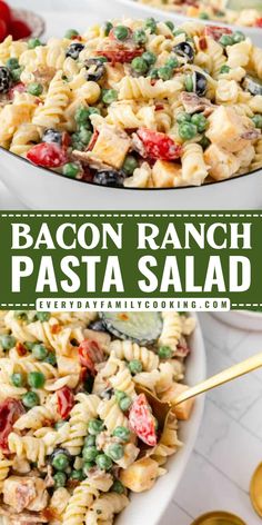 Looking for some easy-to-make, delicious summer salad dish? This bacon ranch pasta salad recipe will blow you away! With a few ingredients and a flavourful dressing, you can make this delicious salad! Best served fresh! Create this summer dish and enjoy the flavors! Cheddar Cheese Pasta, Low Carb Veggie, Bacon Ranch Pasta, Broccoli Bacon, Ranch Pasta Salad, Ranch Pasta, Pasta Shells, Salad Pasta