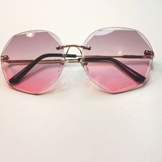 New Gradient Pink Geometric Sunglasses Gorgeous Ombre Pink Color. No Scratches, Never Worn. See The World In A Beautiful Light With These Rose Colored Glasses Geometric Sunglasses, Colored Glasses, Ombre Pink, Rose Colored Glasses, See The World, Pink Ombre, Colored Sunglasses, Beautiful Lights, Glasses Accessories