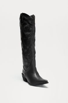 Available In Red And Black. Knee High Cowboy Boots Pointed Toe Low Block Heel Imported | Country Roots Cowboy Boots in Black size 11 by Fashion Nova Black Knee-high Boots For Rodeo, Black Knee-high Boots For Rodeo In Fall, Wide Calf Knee-high Boots For Rodeo In Winter, Black Western Knee-high Boots Medium Width, Western Style Black Knee-high Boots Medium Width, Black Western Style Knee-high Boots Medium Width, Winter Knee-high Boots For Rodeo, Trendy Knee-high Boots For Rodeo, Trendy Knee-high Rodeo Boots