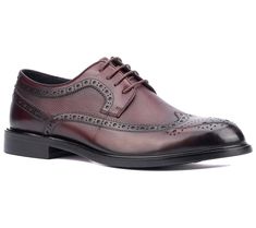 Step into elegance and comfort with these dress Oxfords featuring a classic wingtip design, pebbled vamp, and intricate brogue detailing. These oxfords blend timeless style with modern craftsmanship, perfect for any formal or business-casual occasion. From Vintage Foundry Co. Oxford Dress Shoes, Oxford Dress, Vintage Shoes, Timeless Style, Cow Leather, Business Casual, Timeless Fashion, Oxford Shoes, Fashion Shoes