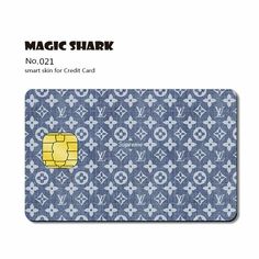 a blue and white louis vuitton card with the words magic shark on it