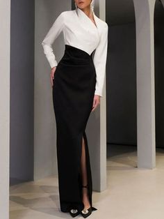 Dress Formal Wedding Guest, V Neck Black Dress, Formal Wedding Guests, Dresses Formal Elegant, Evening Gowns Elegant, فستان سهرة, Black Evening Dresses, Maxi Dress Cocktail, Mother Of The Bride Dress