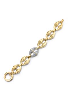 18K YELLOW GOLD 2.22CTW DIAMONDS Link Bracelets, Diamonds, Yellow Gold, Bracelet, Yellow, Gold