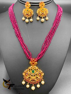 Pink color beads with a traditional and antique look multi-color stones pendant and matching earrings Handmade jewelry Silver-plated jewelry One gram gold jewelry Official Website globusfashions.com 🌸 S H O P . M O R E . S T Y L E S 🌸 https://www.etsy.com/shop/Globusfashions Necklaces - https://www.etsy.com/shop/Globusfashions?section_id=18712263 Bracelets - https://www.etsy.com/shop/Globusfashions?section_id=18969767 Pendant Sets - https://www.etsy.com/shop/Globusfashions?section_id=18707402 Traditional Gold Earrings With Faceted Beads, Gold Kundan Necklace With Dangling Beads For Diwali, Temple Jewelry Necklaces With Dangling Beads For Diwali, Festive Gold Pendant Beaded Necklace, Multicolor Gold Beads Jewelry For Celebration, Colorful Beads Temple Jewelry For Festivals, Traditional Gold Jewelry Sets With Dangling Beads, Temple Jewelry Necklaces With Colorful Beads For Celebration, Celebration Gold Kundan Necklace With Colorful Beads