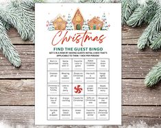 the christmas find the guest bingo game