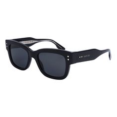 Step out in style with the luxurious Gucci GG1217S 001 Black/Grey sunglasses from OSSA FRAMES. Made for the modern man who appreciates quality and sophistication, these square-shaped shades are a must-have accessory for any fashion-forward individual. Crafted with precision and attention to detail, the Gucci GG1217S 001 Black/Grey sunglasses feature a sleek black acetate frame that exudes elegance and refinement. The grey lenses not only provide optimal protection from the sun's harsh rays, but also add a touch of mystery and allure to your look. The Gucci logo adorns the temples, symbolizing the brand's timeless appeal and commitment to excellence. With a lens socket width of 53 and a temple length of 145, these sunglasses are designed to provide a comfortable and secure fit for all-day w Designer Rectangular Sunglasses With Polarized Lenses, Luxury Rectangular Sunglasses With Gradient Lenses, Designer Sunglasses With Gradient Square Frame, Designer Sunglasses With Square Frame And Gradient Lenses, Designer Rectangular Sunglasses With Uv Protection, Luxury Rectangular Sunglasses With Uv Protection, Gucci Luxury Shield Sunglasses With Tinted Lenses, Gucci Luxury Shield Sunglasses With Gradient Lenses, Designer Matte Black Sunglasses With Uv Protection