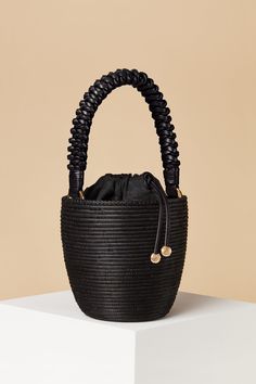 Rwanda Africa, Lunch Pail, Black Basket, Basket Bag, Crochet Bags, Women Artisans, Small Handbags, Black Hardware, Sustainable Materials