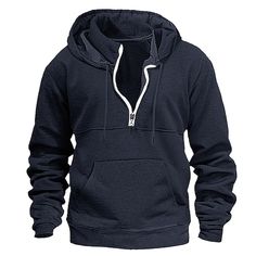 Season:Spring   Fall; Fabric:Polyester; Sleeve Length:Long Sleeve; Look After Me:Washable,Wet and Dry Cleaning; Gender:Men's; Style:Casual,Streetwear,Cool,Tactical; Elasticity:Micro-elastic; Occasion:Sports  Outdoor,Daily,Holiday; Fit Type:Regular Fit; Pattern:Plain; Neckline:Hooded; Sports Clothing Sub Category:Hoodie,Quarter Zip Hoodie,Tactical Hoodie,Tactical; Front page:FF; Listing Date:08/22/2024 Tactical Hoodie, Quarter Zip Hoodie, Daily Holidays, Basic Sweatshirt, Fall Clothing, Sports Clothing, Fall Fabric, Sweatshirts Online, Casual Spring