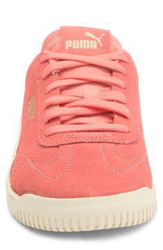 Show off sporty style in this bike-toe sneaker constructed from soft leather and suede with comfortable cushioning and a grippy sole. Removable, cushioned insole Leather upper/textile lining/synthetic sole Imported Puma has received the Fair Labor Association accreditation, which signifies that the company has effective systems and procedures in place to successfully uphold fair labor standards throughout its supply chains, including strategies and tools to address and improve working conditions Sporty Suede Walking Shoes With Rubber Sole, Suede Sports Walking Shoes With Rubber Sole, Sporty Suede Lace-up Walking Shoes, Suede Walking Shoes With Rubber Sole For Sports, Suede Sneakers For Sports With Round Toe, Sporty Suede Low-top Sneakers, Suede Lace-up Walking Shoes For Sports, Sporty Suede Sneakers With Boost Midsole, Suede Sneakers With Rubber Sole In Athleisure Style