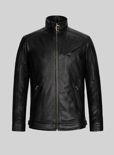 Our replica leather jacket is the ultimate choice for those seeking both style and function, whether heading out for a night on the town or embarking on a day of adventure.    Inspired by the iconic jacket worn by Jeremy Renner's character, Aaron Cross, in the action-packed film Bourne Legacy, this leather jacket is guaranteed to elevate your fashion sense and complete any outfit with confidence.    Made Using Pure Napa Sheep Skin Soft Leather.  
 
 Look Includes     Black  Leather   Antique Br Bourne Legacy, Sheep Skin, Suits And Jackets, Jeremy Renner, Black Leather Jacket, Pant Shirt, Fashion Sense, Mens Clothing Styles, Antique Brass