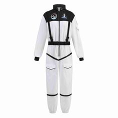 PRICES MAY VARY. Features:Female adult astronaut costumes are usually based on classic astronaut designs, showing a sense of technology and future. It may include an overall look of white with black detailing. Style:The realistic design and attention to detail make this an outstanding choice for any cosplay enthusiast, perfect for a special occasion outfit. High QualityIt:Made of high quality fabric, soft and comfortable, good air permeability. It has good ductility and durability, and can be wo Events Theme, Astronaut Costume, Space Suits, Astronaut Design, Occasion Outfit, Dressup Party, Game Nights, School Makeup, Stage Costume