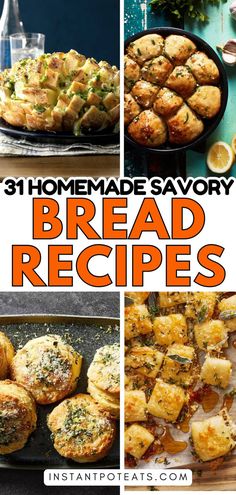 Elevate your bread game with these 31 easy savory bread recipes! Perfect for adding a flavorful twist to your meals, from herbed loaves to cheesy creations. #SavoryBreads #EasyBaking #BreadIdeas Yummy Bread Recipes, Savory Quick Bread Recipes, Savory Bread Recipes, Soft Flatbread Recipe, Parmesan Bread Bites, Pumpkin Spice Banana Bread, Homemade Honey Butter, Party Bread, Pesto Bread