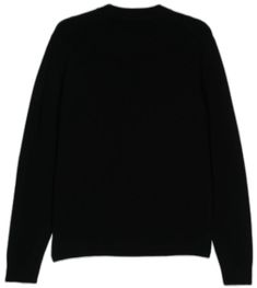 Black Crew Neck Cardigan With Ribbed Collar, Black Turtleneck With Ribbed Cuffs For Work, Casual Black Wool Turtleneck, Black Crew Neck Fine Knit Cardigan, Black Ribbed Turtleneck For Winter, Black Polo Sweater With Ribbed Collar Crew Neck, Black Turtleneck Cardigan For Work, Black Merino Wool Cardigan With Ribbed Cuffs, Crew Neck Cashmere Turtleneck For Layering