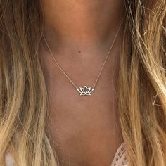 Give your bridesmaid a gift that she can wear every day! This necklace a pretty lotus flower on a delicate chain. Gold Vermeil Hypoallergenic, lead and nickel free Lotus: H 5/8 in (1.6cm) x W 7/8 in (2.2cm) Chain Length options: 16-18in (40-46cm) Spring ring clasp #N277 Xo Necklace, Lotus Flower Necklace, Lotus Jewelry, Lotus Necklace, Friendship Necklace, Lotus Pendant, Wedding Bridesmaid Jewelry, Friendship Necklaces, Valentines Necklace