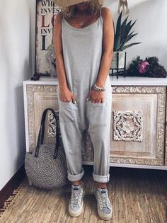 Product Details Product Title: Sleeveless Cotton Pants Overalls CM114 S: (CM) Bust 87,Waist 88,Hip 105,Length 136 M: (CM) Bust 92,Waist 93,Hip 110,Length 137.5 L: (CM) Bust 97,Waist 98,Hip 115,Length 139 XL: (CM) Bust 102,Waist 103,Hip 120,Length 140.5 XXL: (CM) Bust 107,Waist 108,Hip 125,Length 142 3XL: (CM) Bust 112,Waist 113,Hip 130,Length 143.5 4XL: (CM) Bust 117,Waist 118,Hip 135,Length 145 5XL: (CM) Bust 122,Waist 123,Hip 140,Length 146.5 Pants Overalls, Womens Jumpsuits Casual, Vintage Jumpsuit, Solid Jumpsuit, Green Jumpsuit, Cotton Jumpsuit, Jumpsuit Online, Maxi Robes, Cotton Bottoms