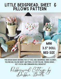 an advertisement for a bed and pillow set